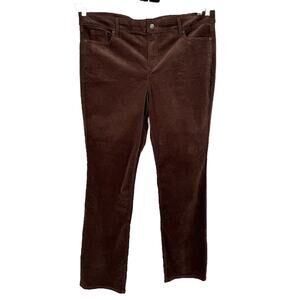 NYDJ Marilyn straight corduroy pants brown size 16